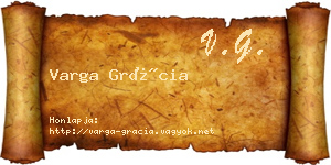 Varga Grácia névjegykártya
